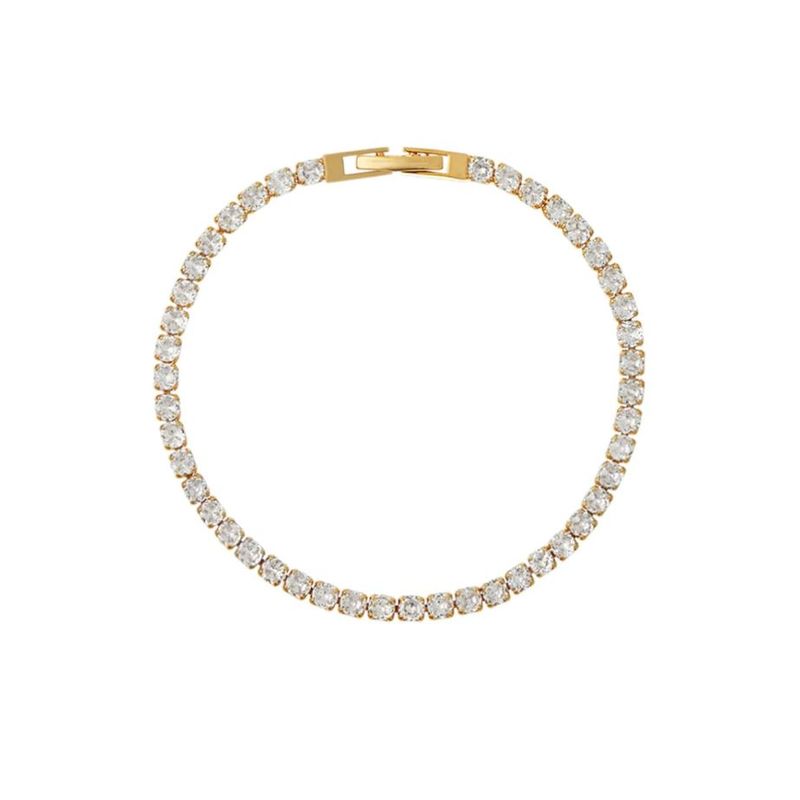 Orelia - Crystal tennis armbånd - gold