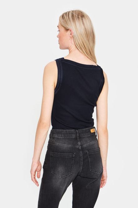 Hovedbilde Saint Tropez - Maya Tank Top Navy Silk/Cotton