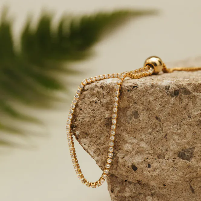 Hovedbilde Orelia - Fine crystal Tennis Slider Armbånd