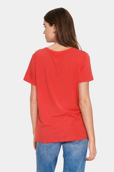 Saint Tropez - AdeliaSZ V-N T-Shirt Hibiscus