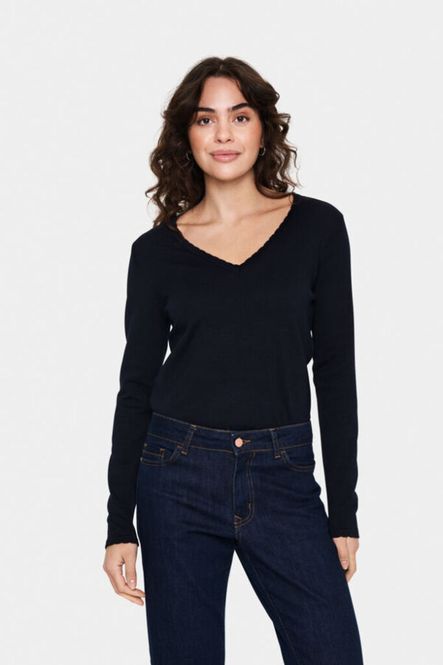 Hovedbilde Saint Tropez - MilaSZ LS V-Neck Pullover Navy