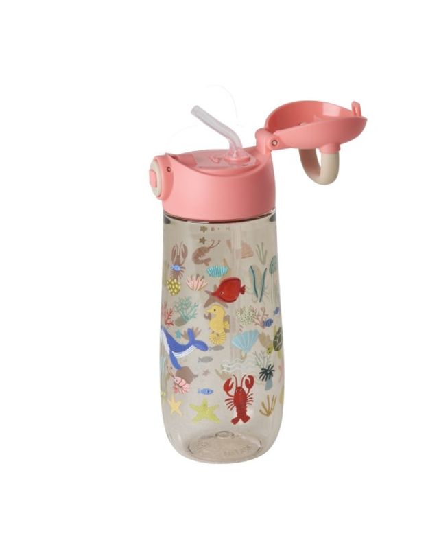 Rice - Drikkeflaske Ocean print Coral